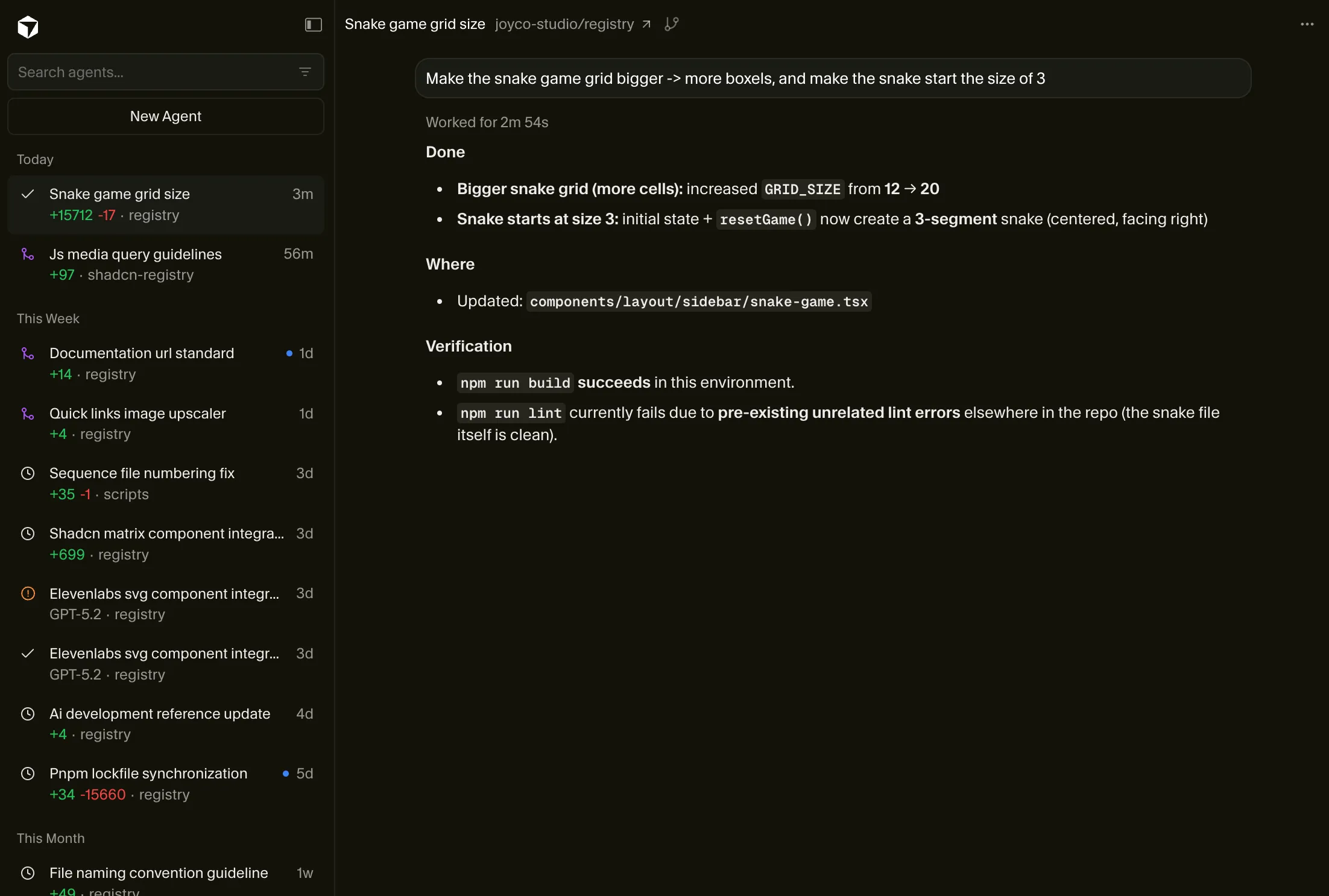 Cursor Cloud Agents webapp