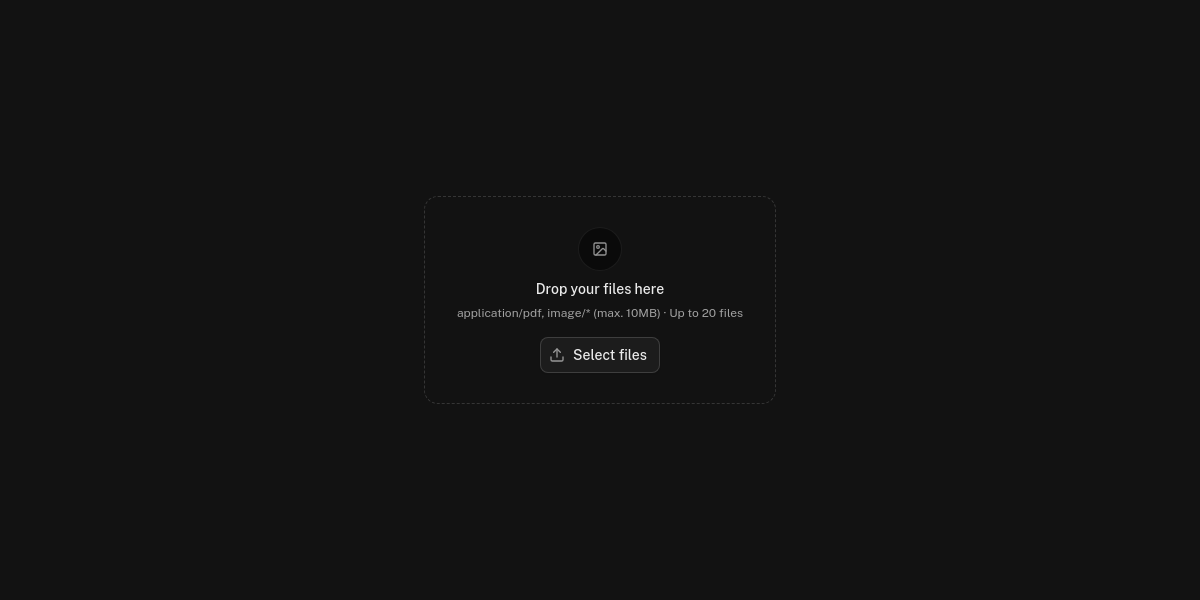 Preview of file-dropzone