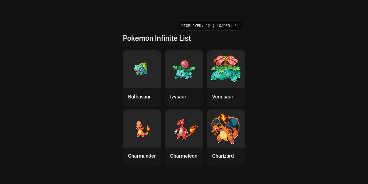 Preview of infinite-list