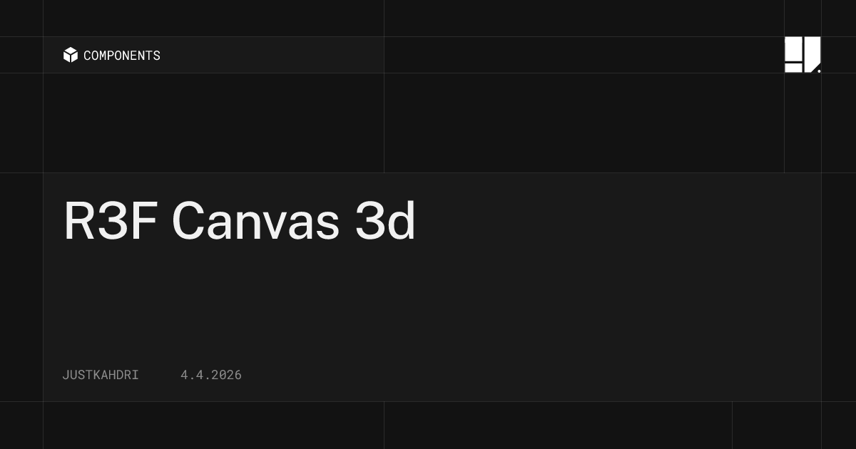 R3F Canvas 3d | JOYCO Hub