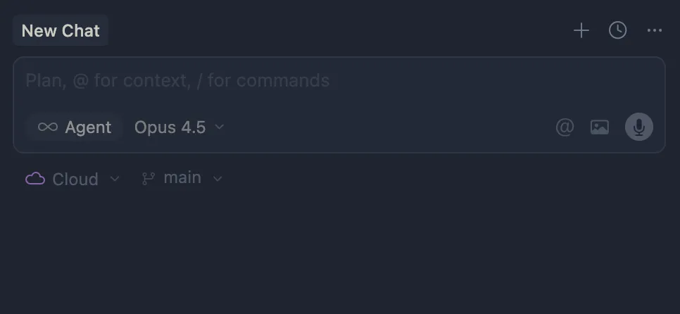 Cursor Cloud Agents chat